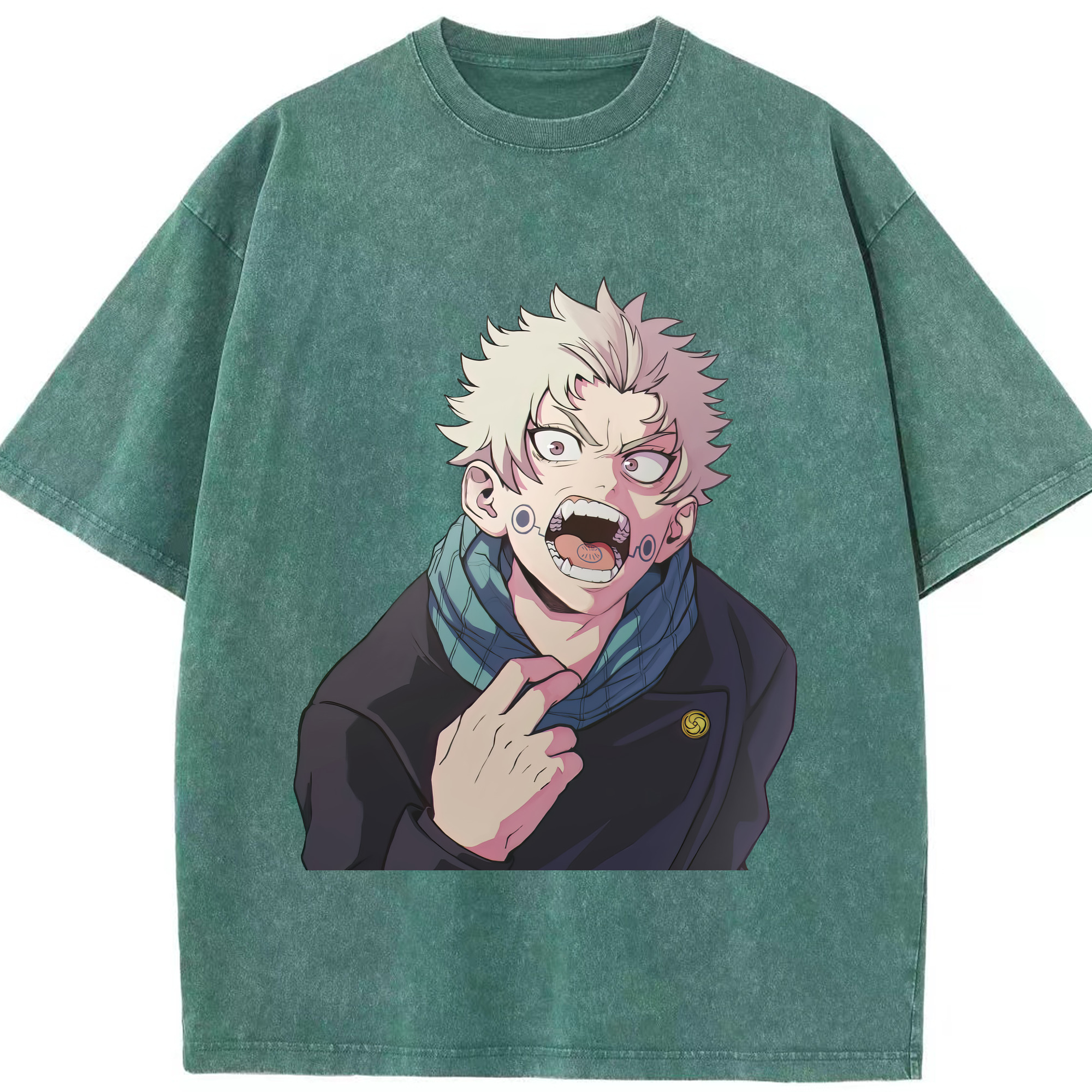 （画像用） 呪術廻戦 Jujutsu Kaisen 綿100% ヴィンテージ風 半袖Tシャツ（フロントプリント）